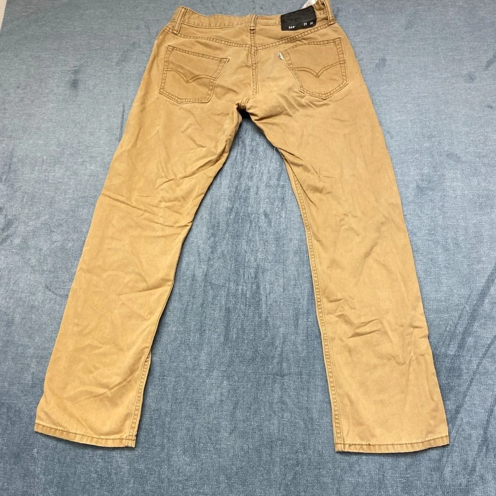 Levi's 514 Jeans Men 29x30 Brown Soft Washed Twill Comfort Everyday Straight Leg